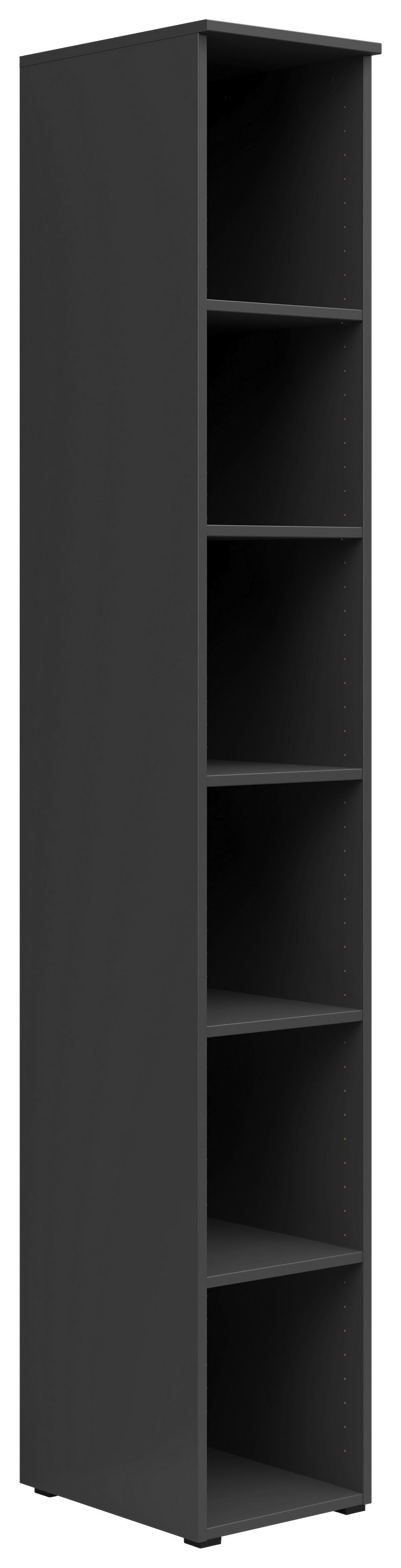 Regál Cabinet š: 30 cm - barvy grafitu/antracitová, Moderní, kompozitní dřevo/plast (30/195/40cm)
