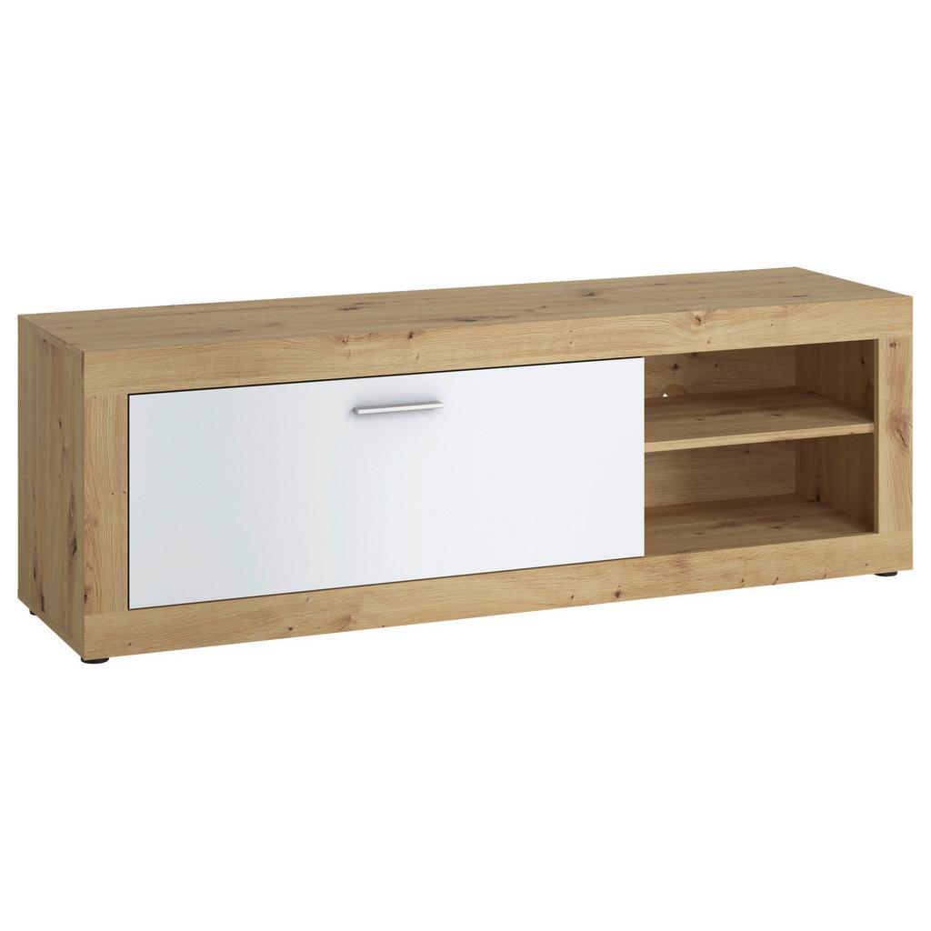 TV-Element Brilon Eiche Artisan, Weiß B: 1450 cm