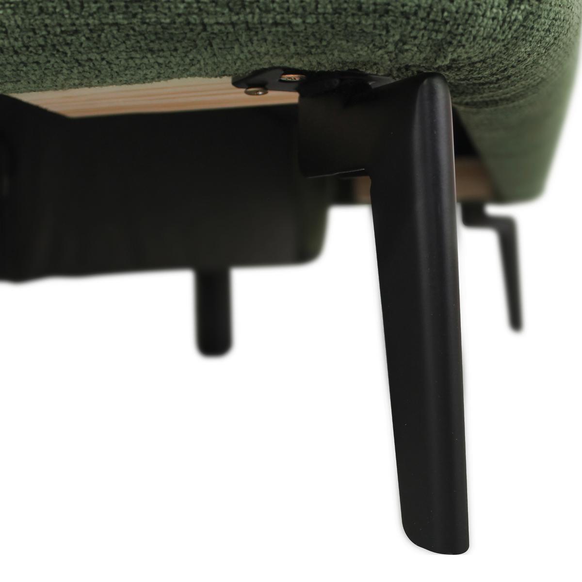 Ecksofa mit Bettkasten Lagacy 192x260 cm Webstoff Grün - Schwarz/Grün, Design, Textil (192/260cm) - MID.YOU