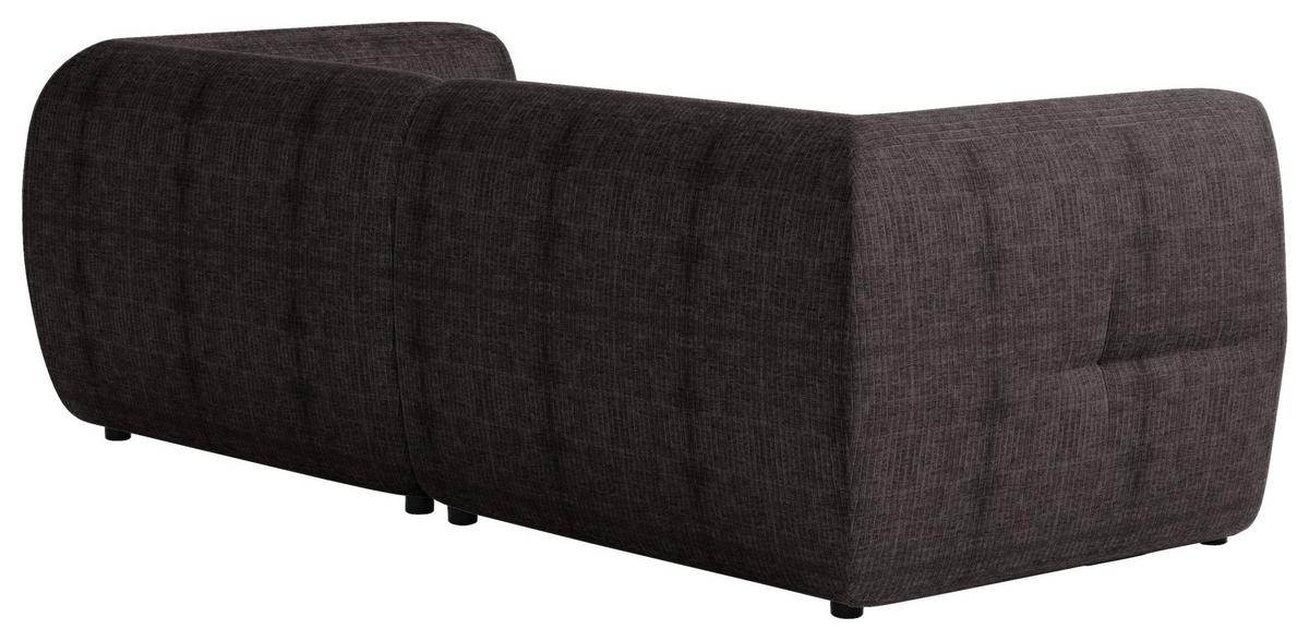 Sofa Laos Braun/schwarz, 240 Cm - Schwarz/Braun, Design, Textil (240/80/95cm) - MID.YOU