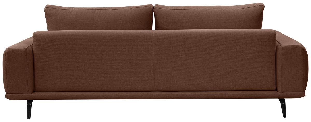 3-sitzer-sofa Selene Braun, B: 242 Cm - Schwarz/Braun, MODERN, Textil (242/89/115cm) - MID.YOU