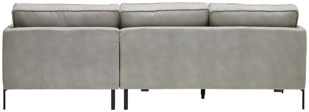 Ecksofa Yukon Hellgrau S: 232x154 Cm - Hellgrau/Schwarz, Trend, Textil (232/154cm) - Livetastic