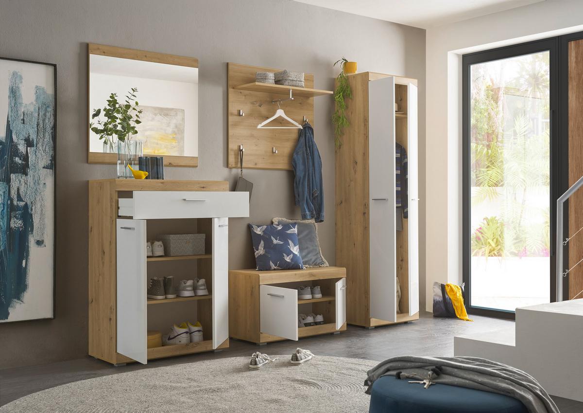 Wandspiegel Nola Eiche Artisan B: 80 Cm - Eiche Artisan, Design, Glas/Holzwerkstoff (80/75/2cm) - MID.YOU