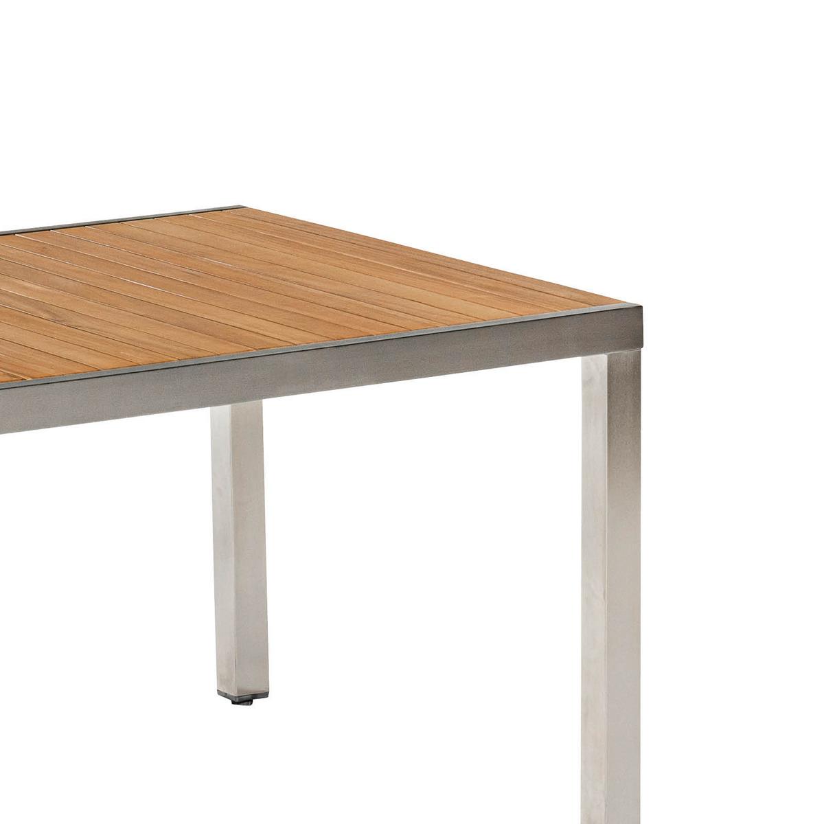 Gartengarnitur 9-tlg. Keros Holz/metall Mit Kissen - Silberfarben/Naturfarben, ROMANTIK / LANDHAUS, Holz/Textil (180-240/74/100cm) - Gardenson