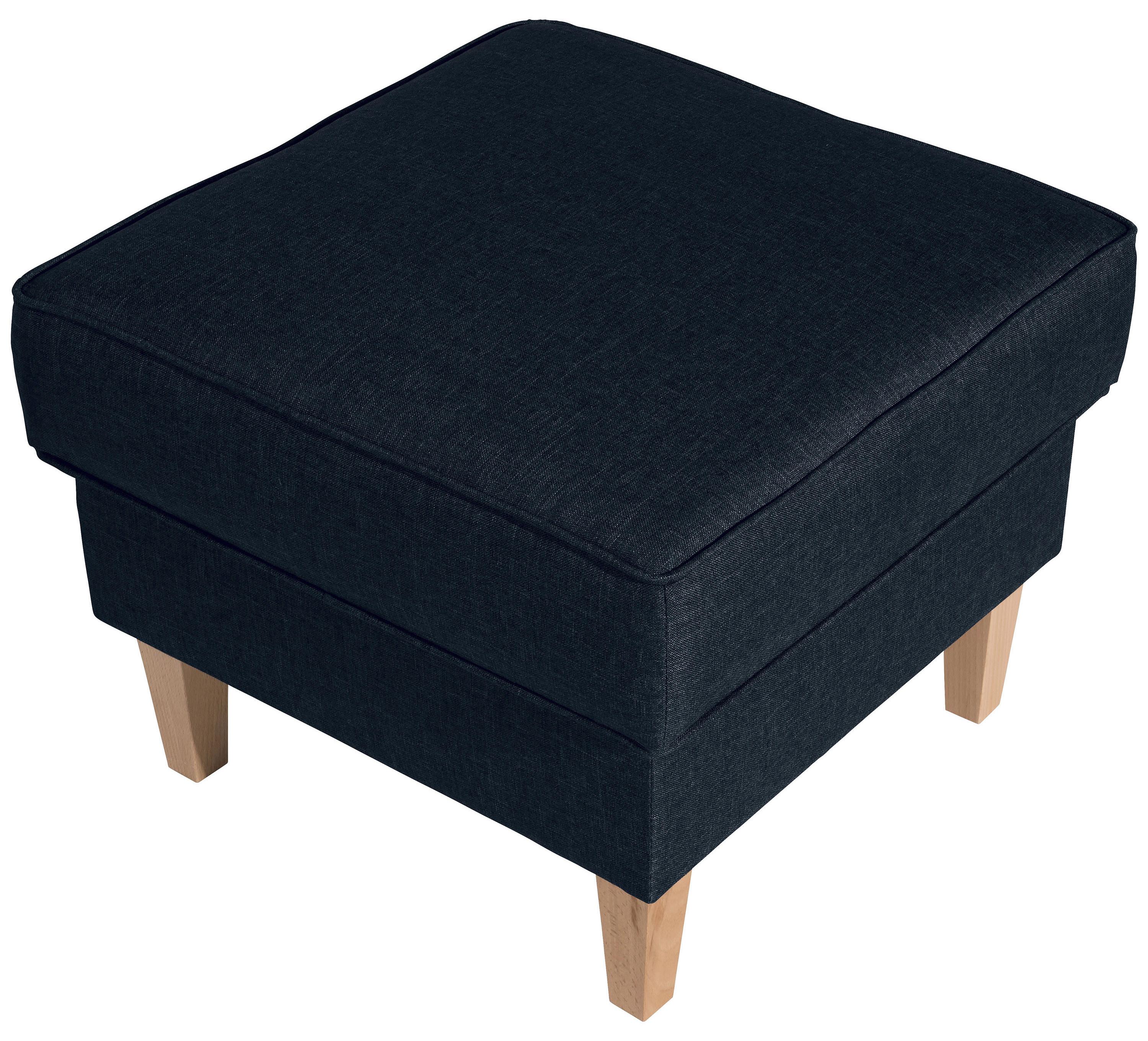 Hocker Lorris - Buchefarben/Dunkelblau, Design, Textil (53/45/53cm) - Max Winzer