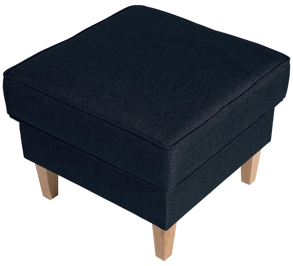 Hocker Lorris - Buchefarben/Dunkelblau, Design, Textil (53/45/53cm) - Max Winzer