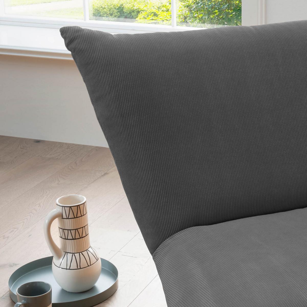 Relaxsessel Cremona Polyester Grau - Schwarz/Grau, Design, Textil (100/78/96cm) - Livetastic