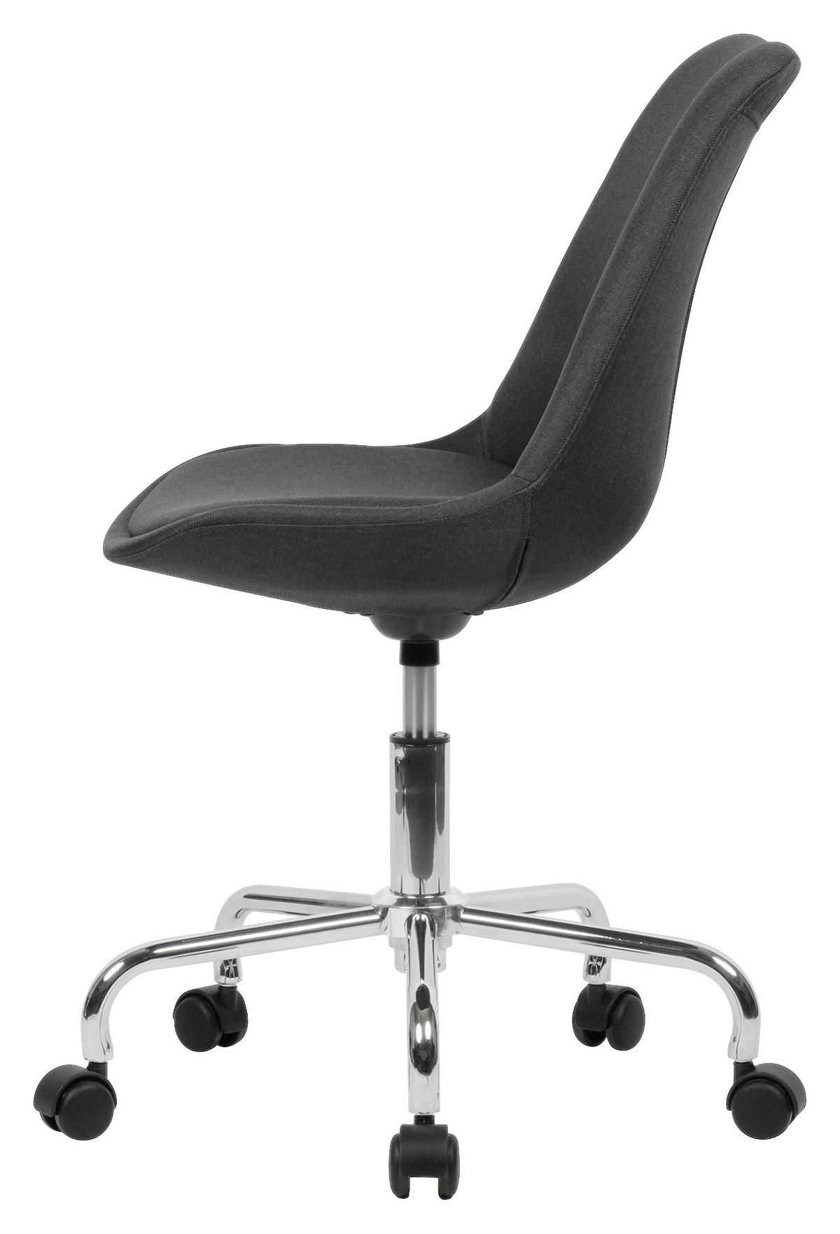 Otočná židle černá - barvy stříbra/černá, Moderní, kov/textil (65/84/65cm) - MID.YOU