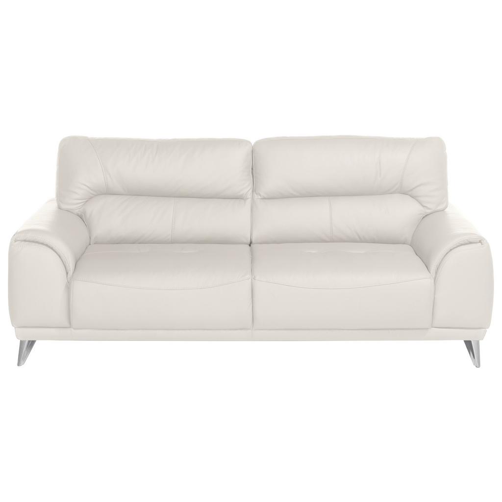 Dreisitzer-sofa Frisco Weiß Lederlook B: 210 Cm