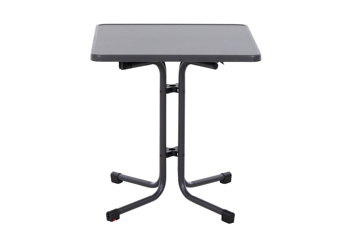 Gartentisch Klappbar Stahl, Holzwerkstoff L: 70 Cm - Anthrazit, KONVENTIONELL, Holzwerkstoff/Metall (70/70/71cm) - Siena Garden