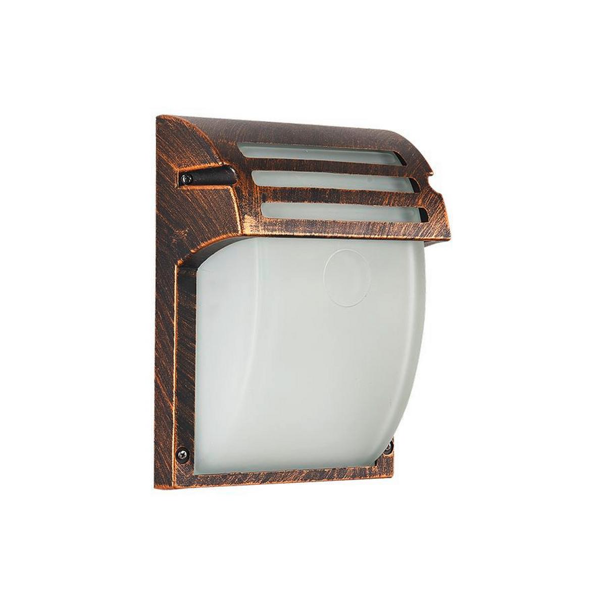 Kültéri Falilámpa Amalfi Mini - rozsdavörös, Basics, Üveg/fém (20,5/15,5/9cm)