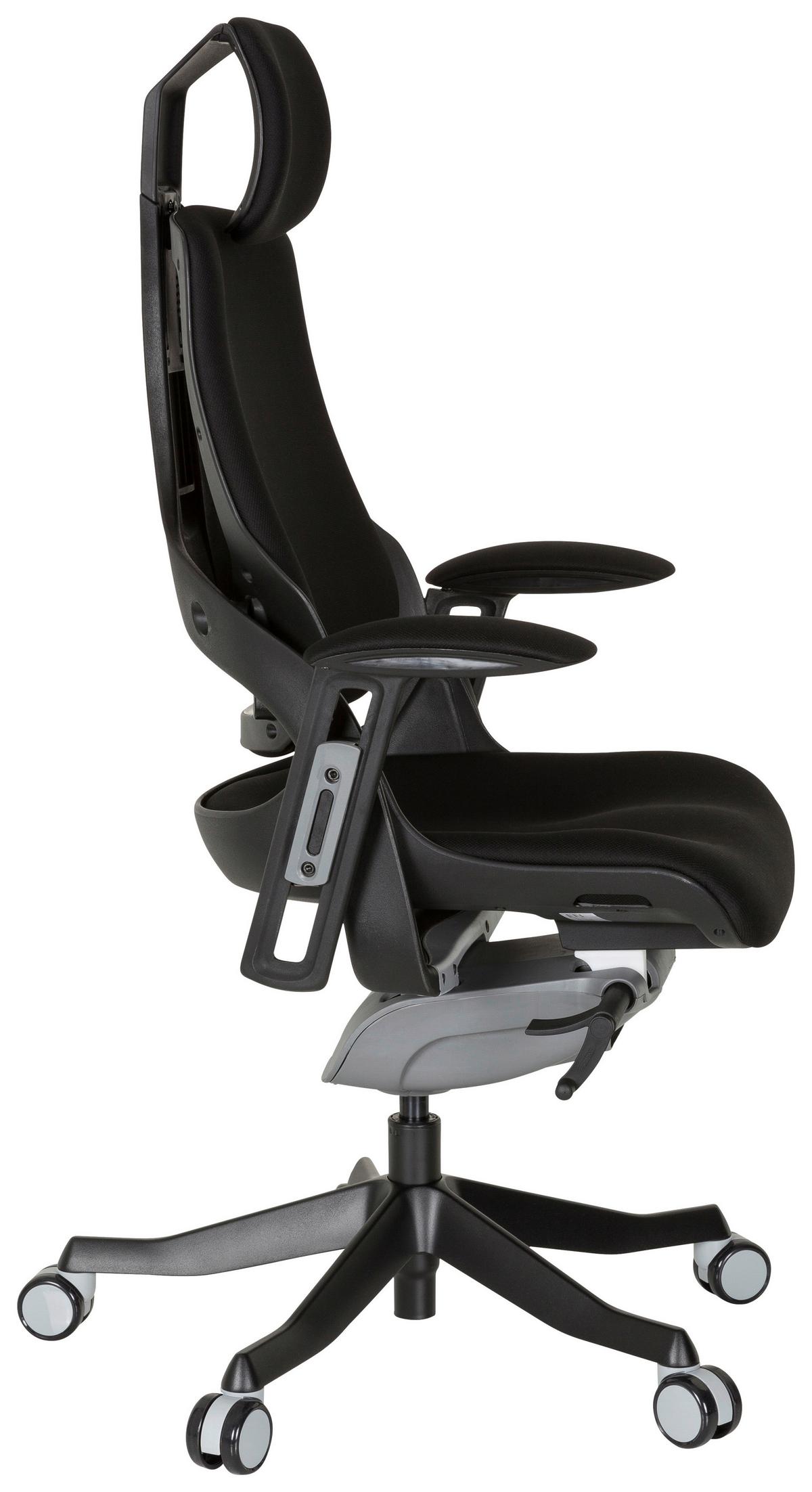 Drehstuhl Spektre Black Schwarz - Schwarz, MODERN, Kunststoff/Textil (67/116/54cm) - MID.YOU