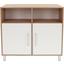 Komód Box - tölgy színű/fehér, modern, faanyagok (99/90/67cm)