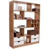 Regal mit Laden Meggy B 140 cm, Eiche Dekor - Eichefarben, MODERN, Holz (140/184/32cm)