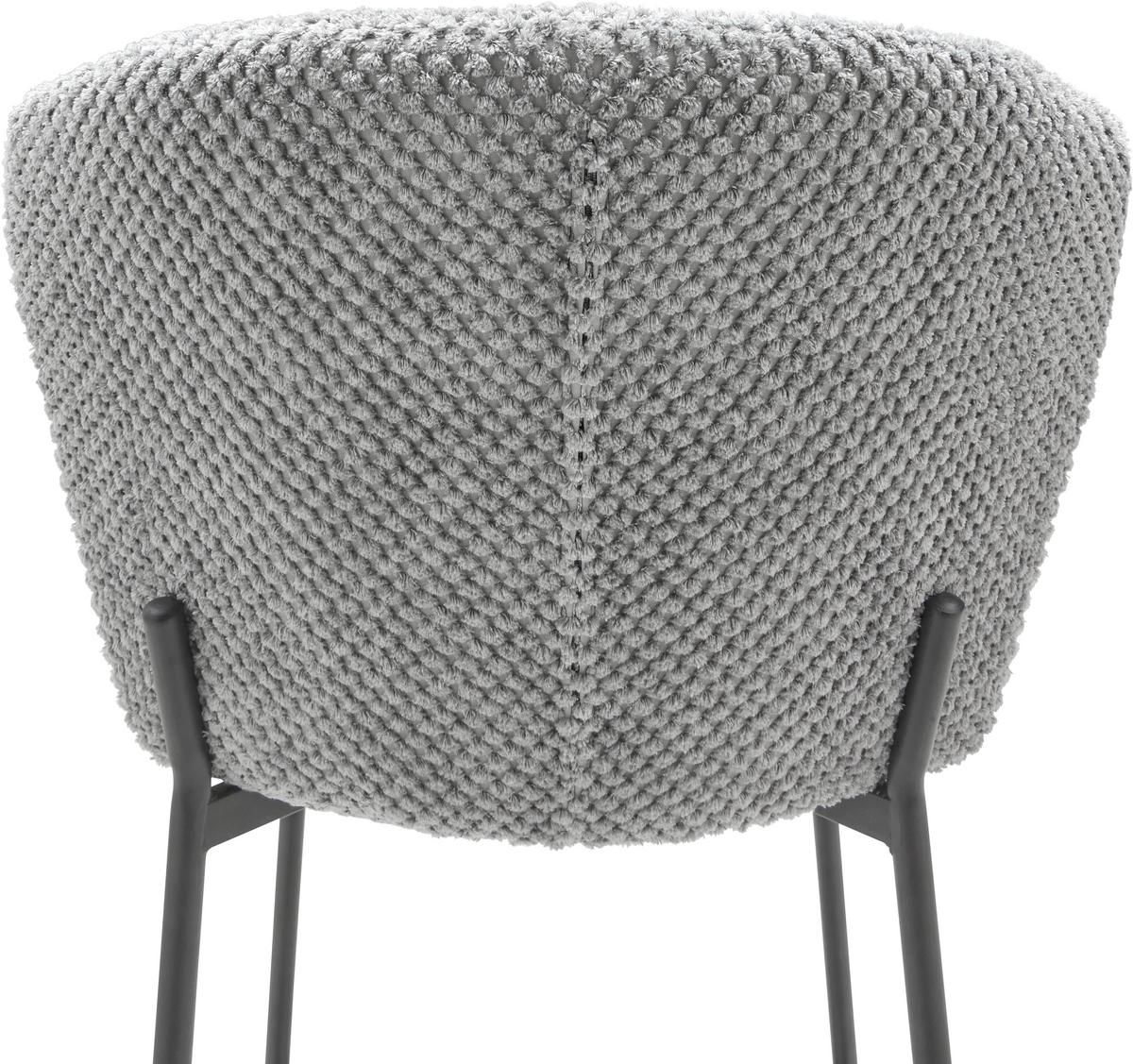 Barhocker Paris - Schwarz/Grau, LIFESTYLE, Holz/Textil (55/101/59cm) - Livetastic