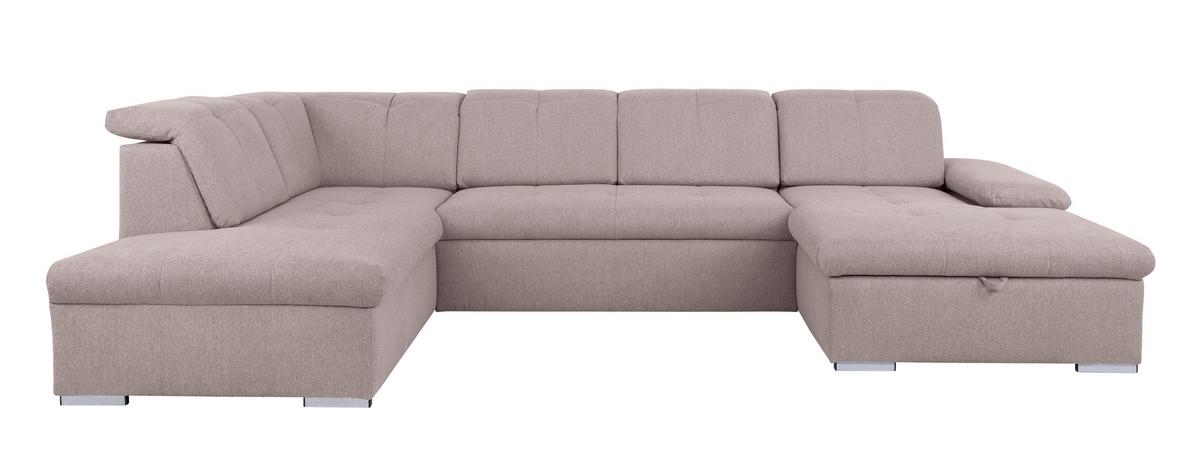 Wohnlandschaft Ramzes Taupe U: 215x328x173 cm - Taupe/Grau, Design, Textil (215/328/173cm) - MID.YOU