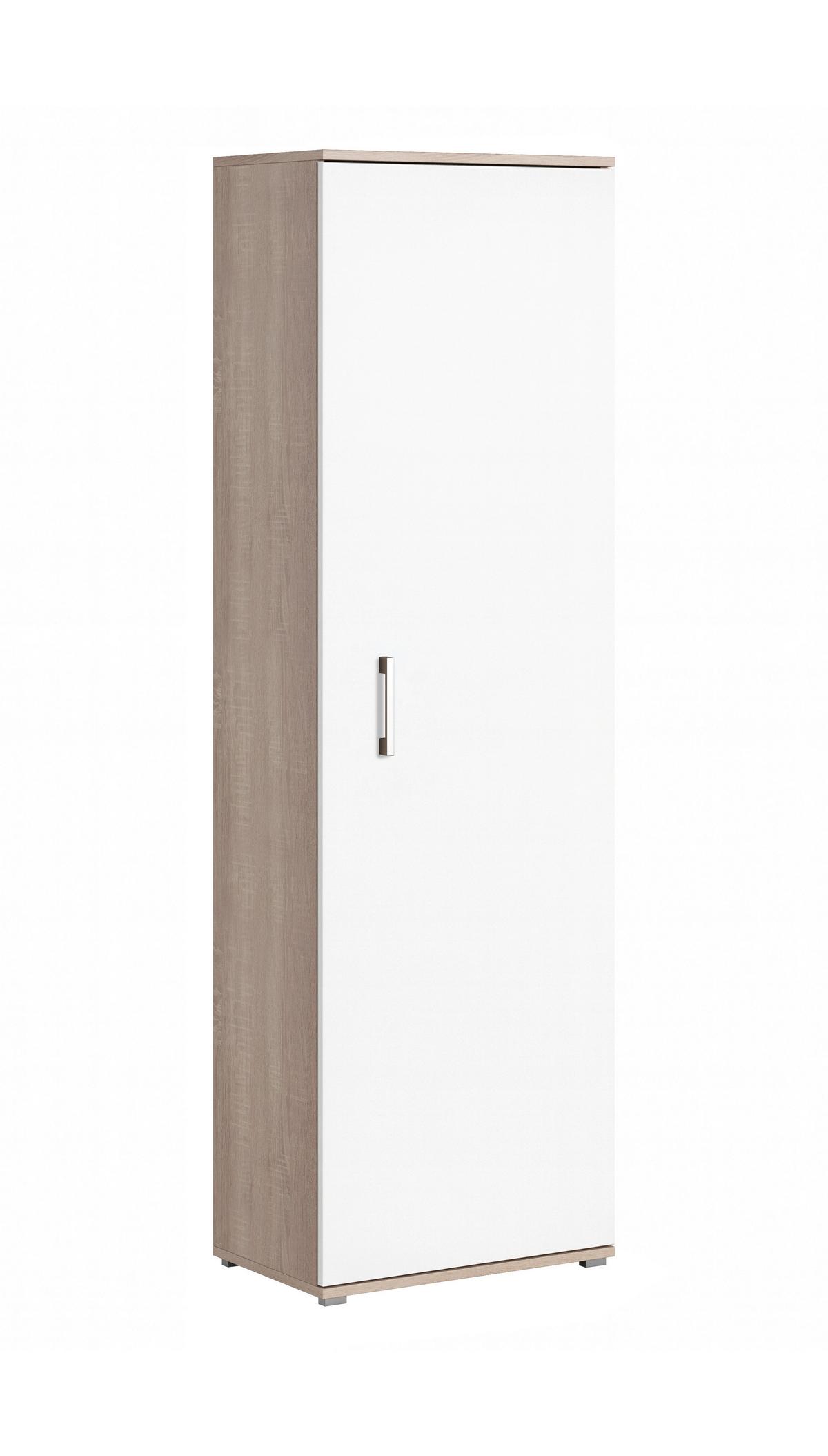 Predsieňový nábytok Lento, dub Sonoma/biela - biela/dub sonoma, Konventionell, kompozitné drevo (192/179/34/41cm)