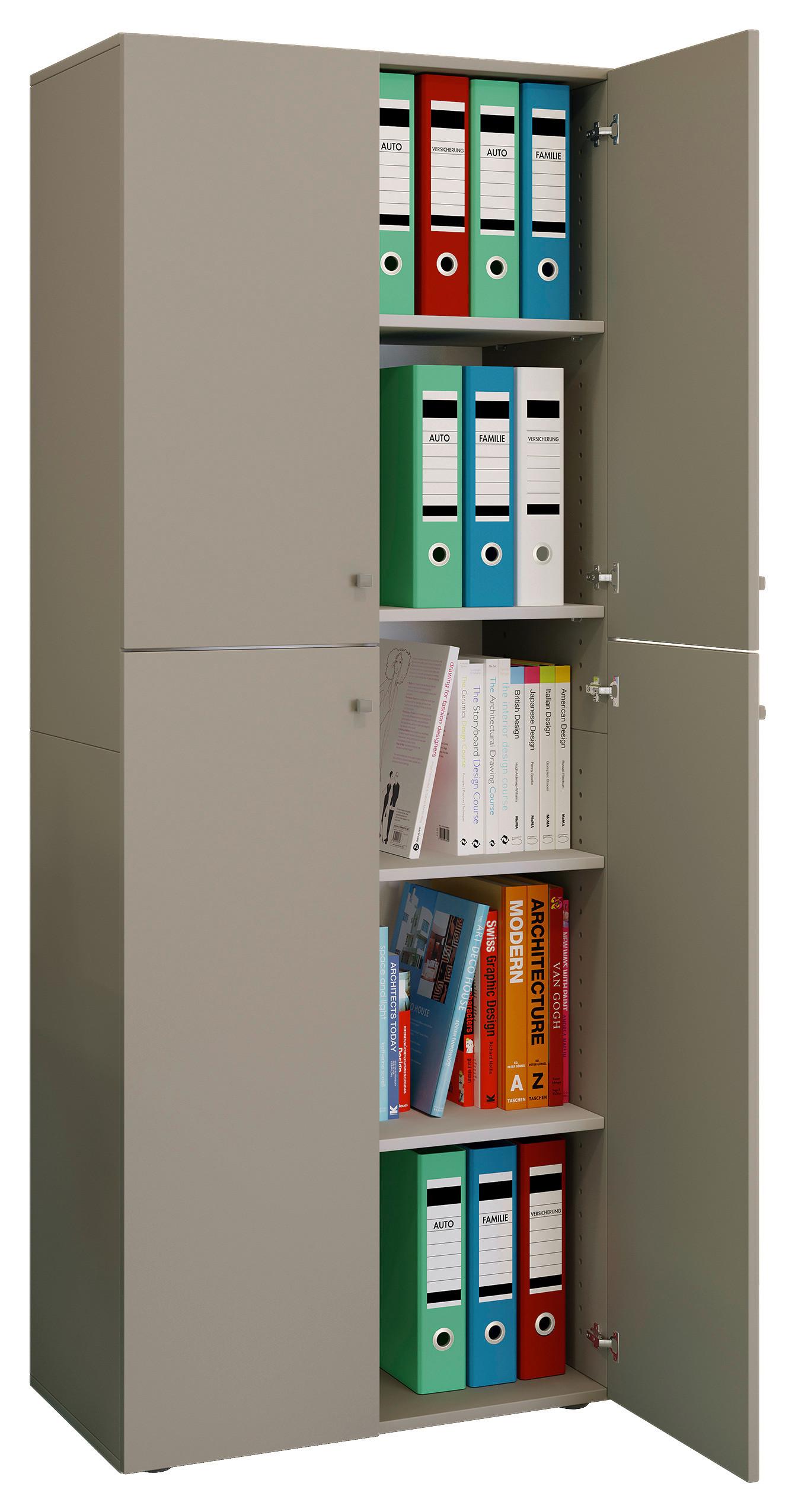 Aktenschrank Lona Grau Dekor B: 70 cm - Grau, KONVENTIONELL, Holzwerkstoff (70/182/37cm) - MID.YOU