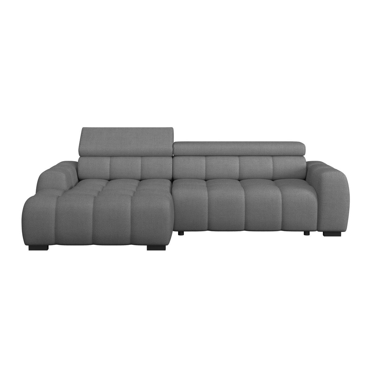 Ecksofa Fargo S Anthrazit, B: 168cm - Anthrazit/Schwarz, Trend, Textil (168/285cm)