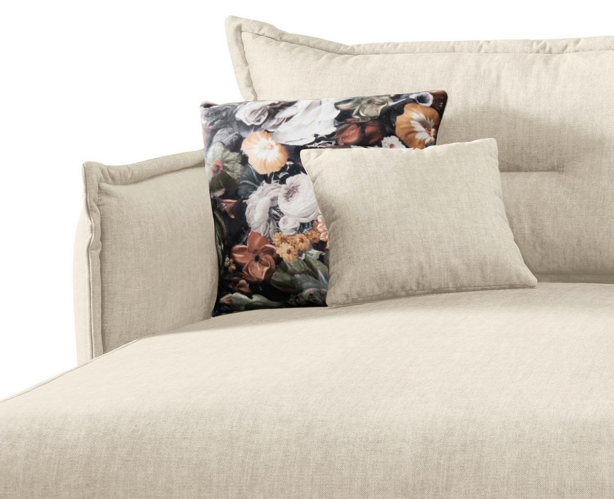 Ecksofa Lava Beige S:180x255 Cm - Beige/Schwarz, MODERN, Textil (180/255cm) - Livetastic