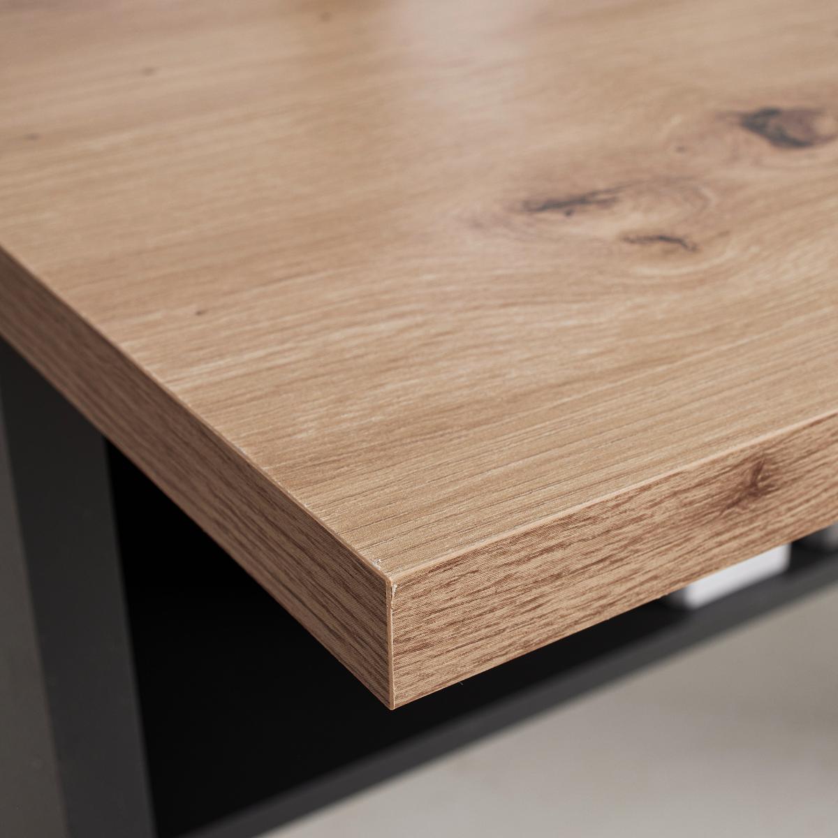 Psací stůl SHELF -EXKLUSIV- - antracitová/dub artisan, Moderní, kompozitní dřevo (120/76/68cm) - Mömax