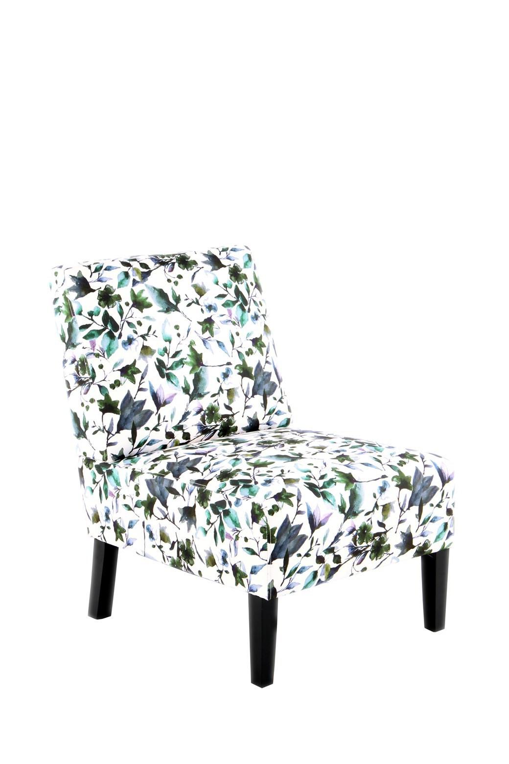 Stuhl Indira 200 Gemustert - Blau/Lila, Design, Holz/Textil (56/73,5/84cm) - Kayoom