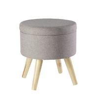 Hocker Max Grau Sitz Gepolstert H: 36 Cm - Grau, Design, Textil (32,5/36/32,5cm) - Echtwerk