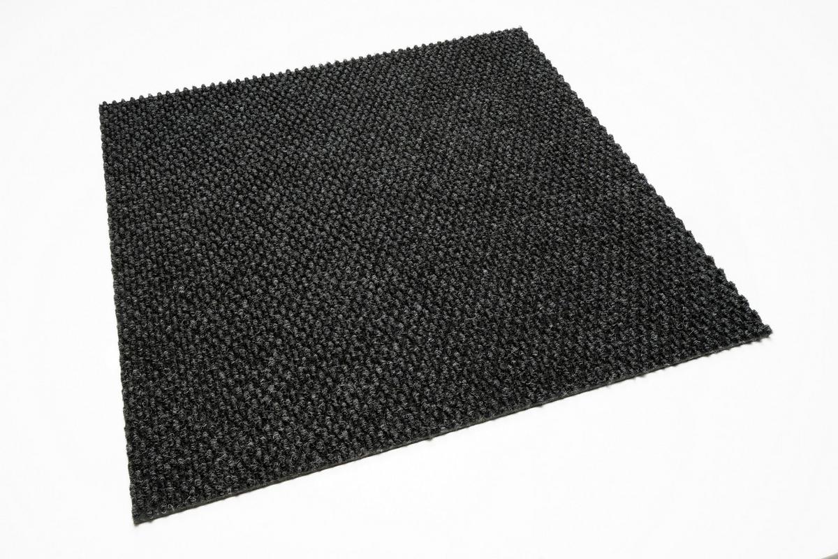 Teppichfliese Anthrazit Calypso 50x50cm Florhöhe 4,2mm - Anthrazit, Basics, Textil (50/50cm)