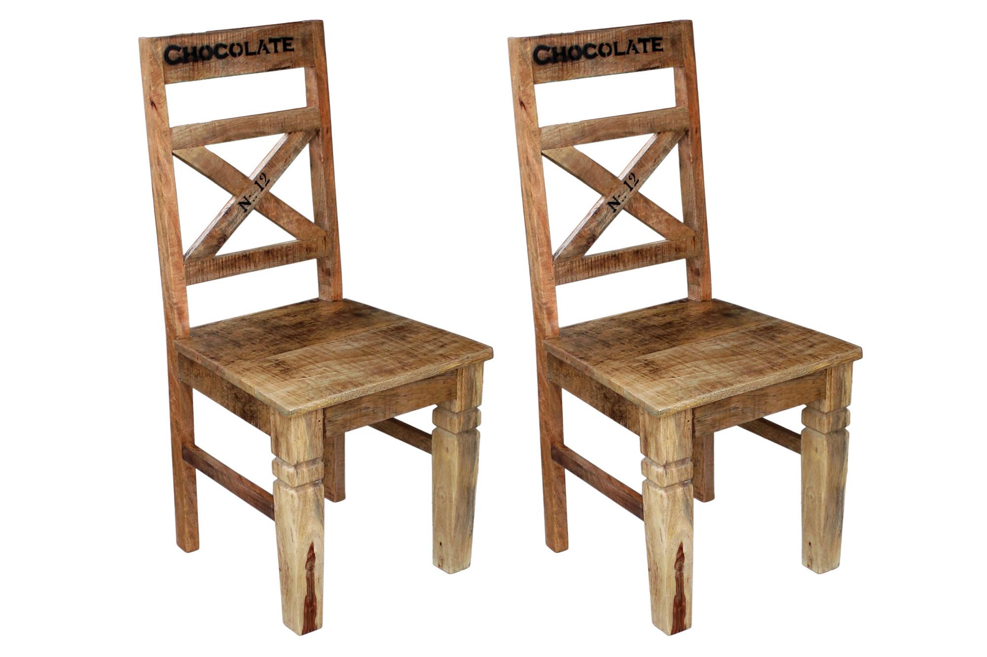 STUHL-SET Naturfarben 2-teilig - Naturfarben, MODERN, Holz (45/100/45cm) - MID.YOU