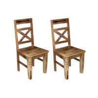 STUHL-SET Naturfarben 2-teilig - Naturfarben, MODERN, Holz (45/100/45cm) - MID.YOU