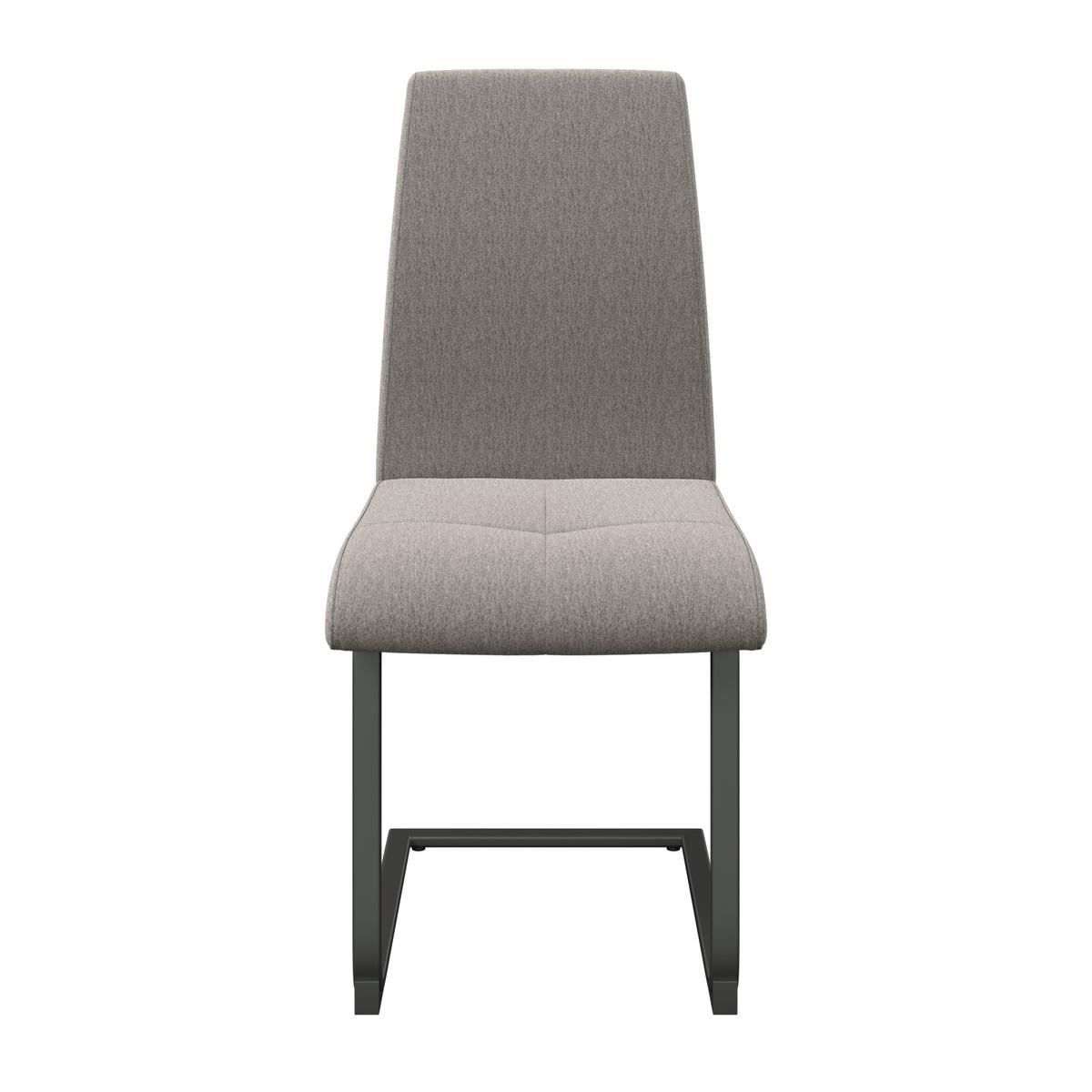 Schwingstuhl Tristan Webstoff hellgrau, B: 41cm - Hellgrau/Schwarz, MODERN, Holz/Textil (41/102/58cm) - James Wood