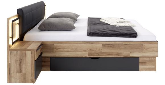 Bettkasten 2er-Set James B: 181 cm Graphit mit Rollen - Eichefarben/Graphitfarben, KONVENTIONELL, Holzwerkstoff/Kunststoff (181/27,5/199cm) - James Wood