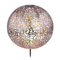 Solarleuchte Silber Solar 1xled Warmweiß H: 50 Cm - Silberfarben, Basics, Metall (40/50cm) - Globo