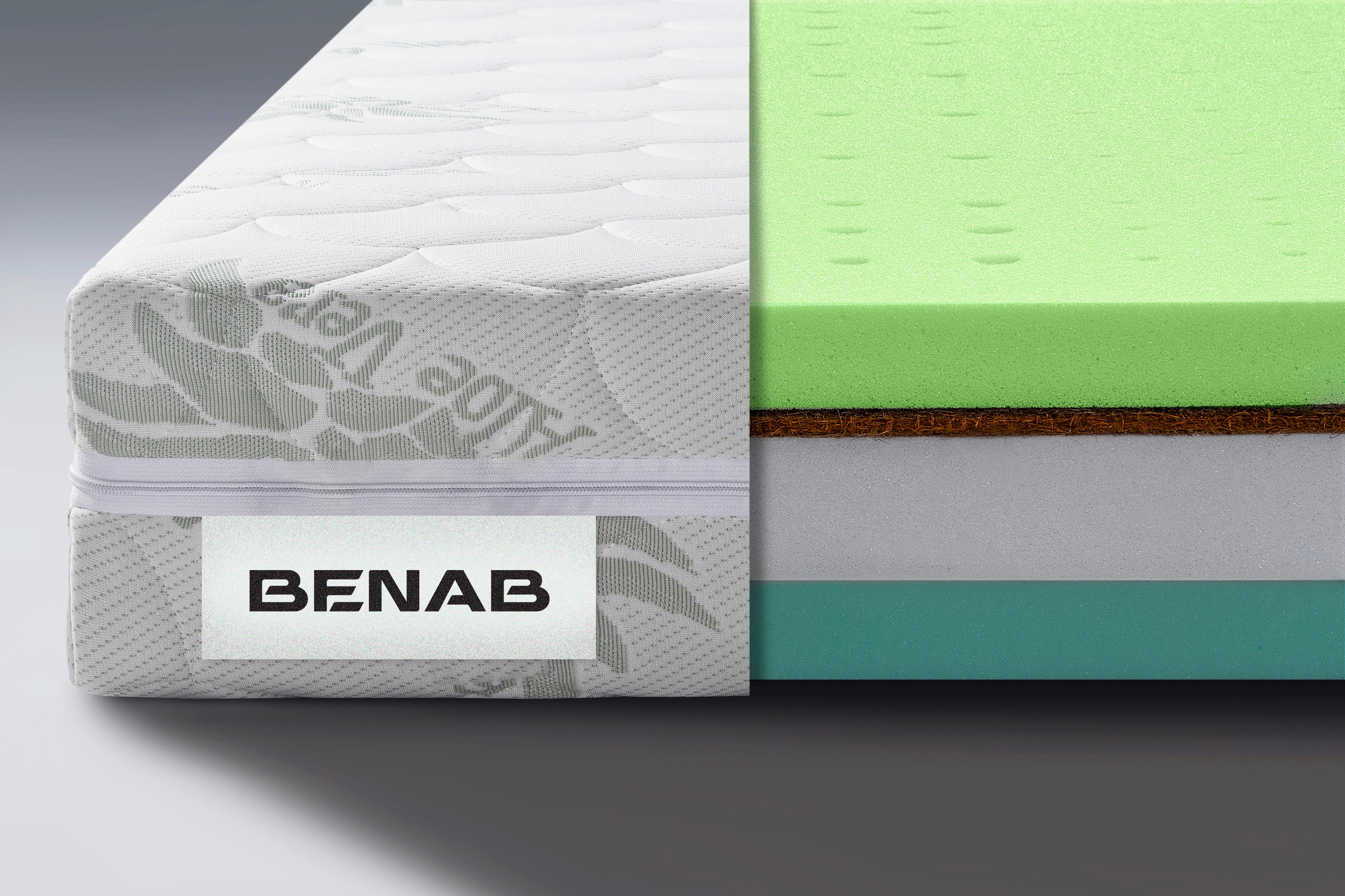 Obojstranný matrac Flora BIO H3/ H4, V: 16cm - bílá/zelená, Lifestyle, textil (80/200cm) - Benab