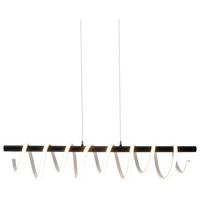 Led-hängeleuchte Belleza H: 150 Cm 1-Flammig Dimmbar - Schwarz/Weiß, Design, Kunststoff/Metall (100/6/150cm) - Näve