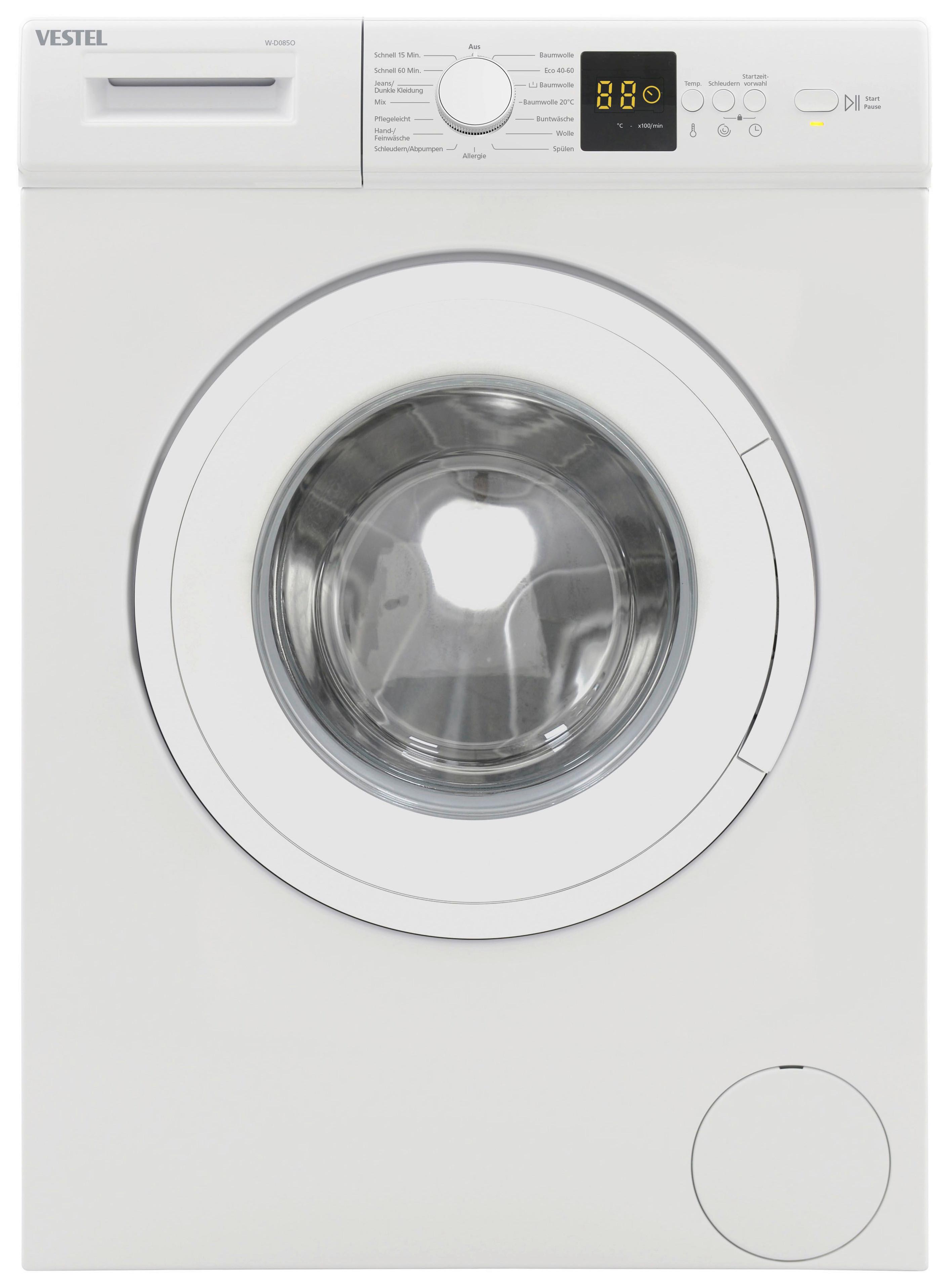 Waschmaschine W-d085o 5 Kg 1000 U/min Mit Überlaufschutz - Weiß, Basics (60/85/50cm) - Vestel