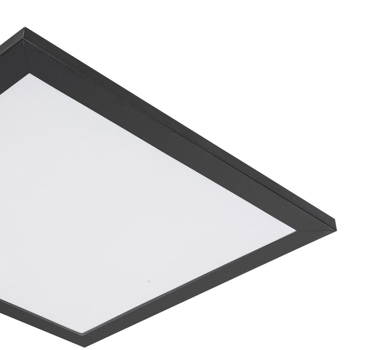 STROPNÍ LED SVÍTIDLO JUO - bílá/černá, Moderní, kov/plast (30/30/5,5cm) - Mömax