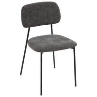 Židle Lara, sivá - šedá/černá, Moderní, kov/textil (44/78,5/49cm) - Mömax