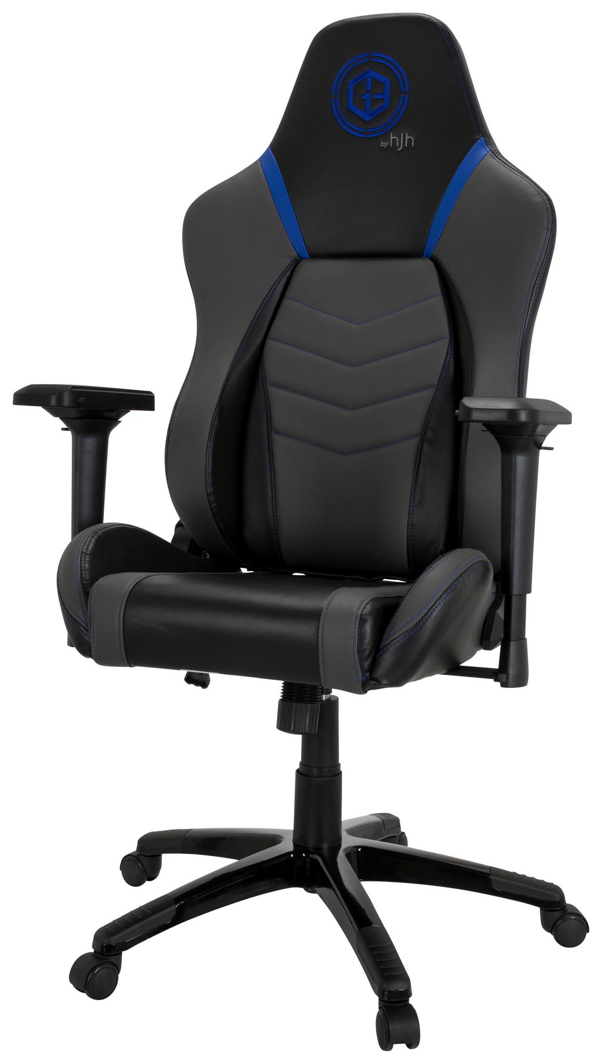 Gamingstuhl Gamebreaker Polarys I Blau/grau/schwarz - Blau/Schwarz, MODERN, Kunststoff/Textil (74/133/62cm) - MID.YOU
