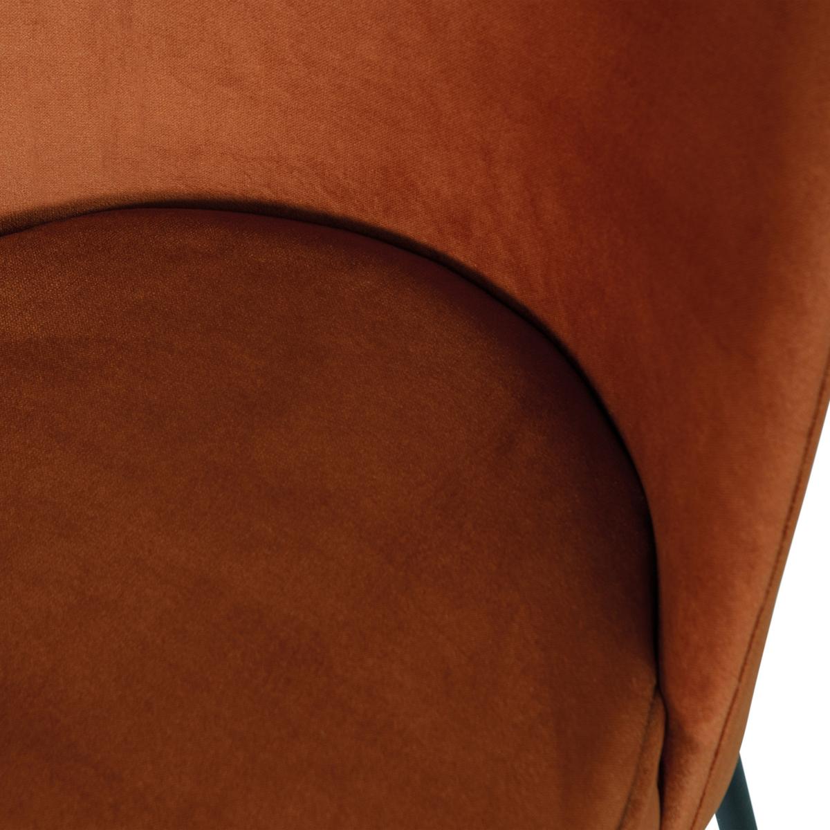 Stuhl-Set Vogue Rostfarben B: 50cm - Rostfarben/Schwarz, MODERN, Textil/Metall (50/83/57cm) - Livetastic