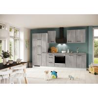 Küchenblock Ip120 Weiß/Grau B: 310 cm - Eichefarben/Weiß, Trend, Holzwerkstoff (310cm) - Impuls