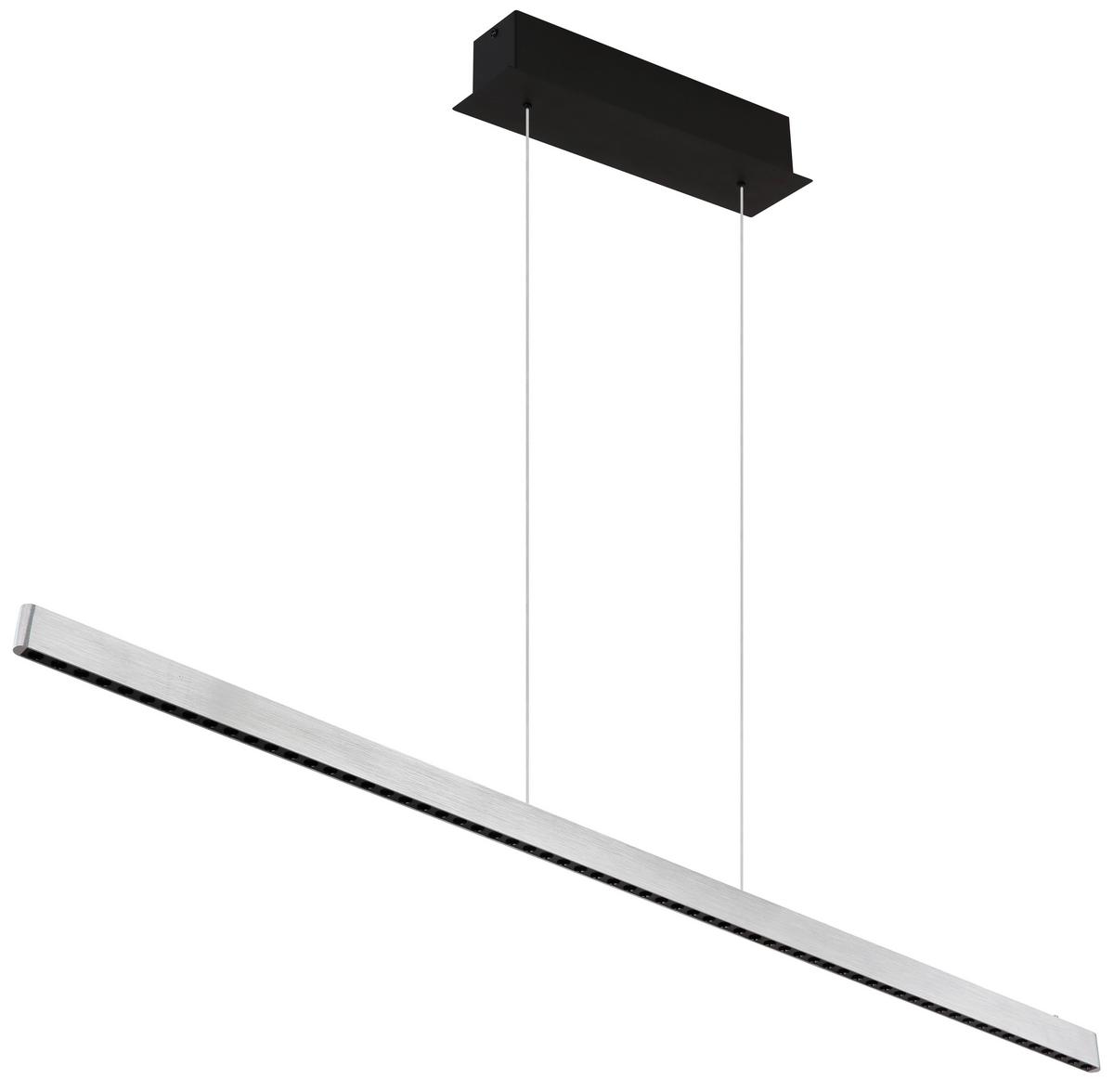 LED-Hängeleuchte 17013h Dentsy - Schwarz/Alufarben, KONVENTIONELL, Metall (120/9/120cm) - Globo