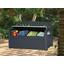 Gartenbank Kunststoff 2-Sitzer Eden mit Stauraum - Hellgrau/Graphitfarben, Basics, Kunststoff (140/84/60cm) Gartenbank Kunststoff 2-Sitzer Eden mit Stauraum - Hellgrau/Graphitfarben, Basics, Kunststoff (140/84/60cm)