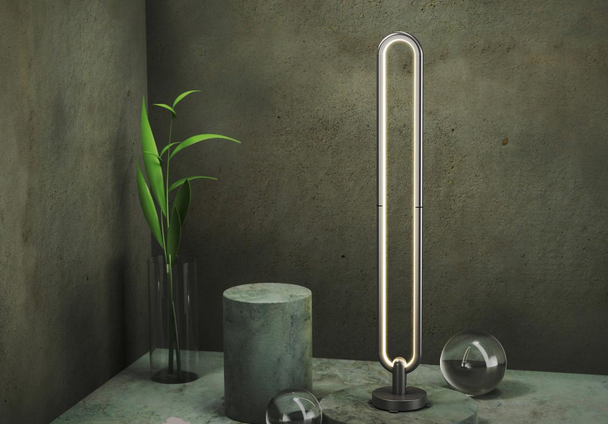 Stehleuchte Irma dimmbar Schwarz mit Farbwechsler - Schwarz, Design, Kunststoff (15,5/104,5cm) - Luca Bessoni