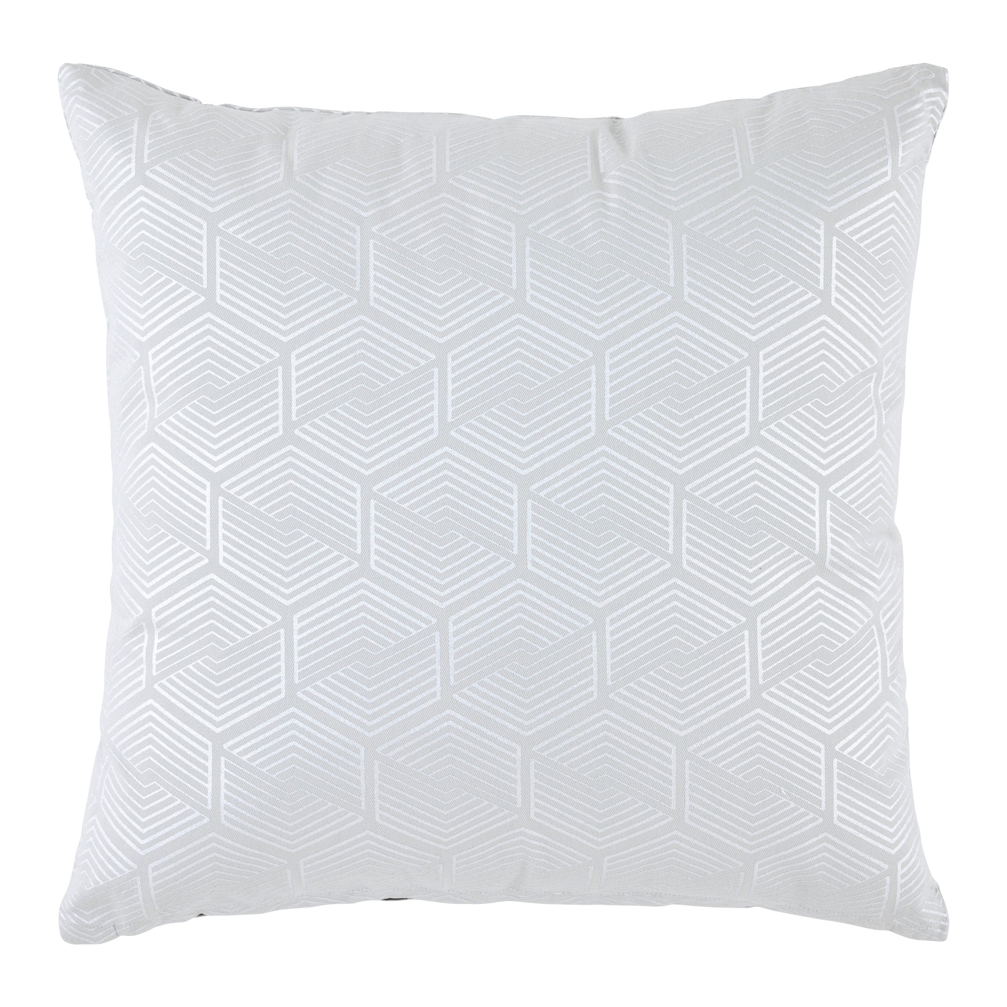 DEKORAČNÝ VANKÚŠ SHINY GRAFIK -EXT- - strieborná, Romantik / Landhaus, textil (45/45cm) - Mömax