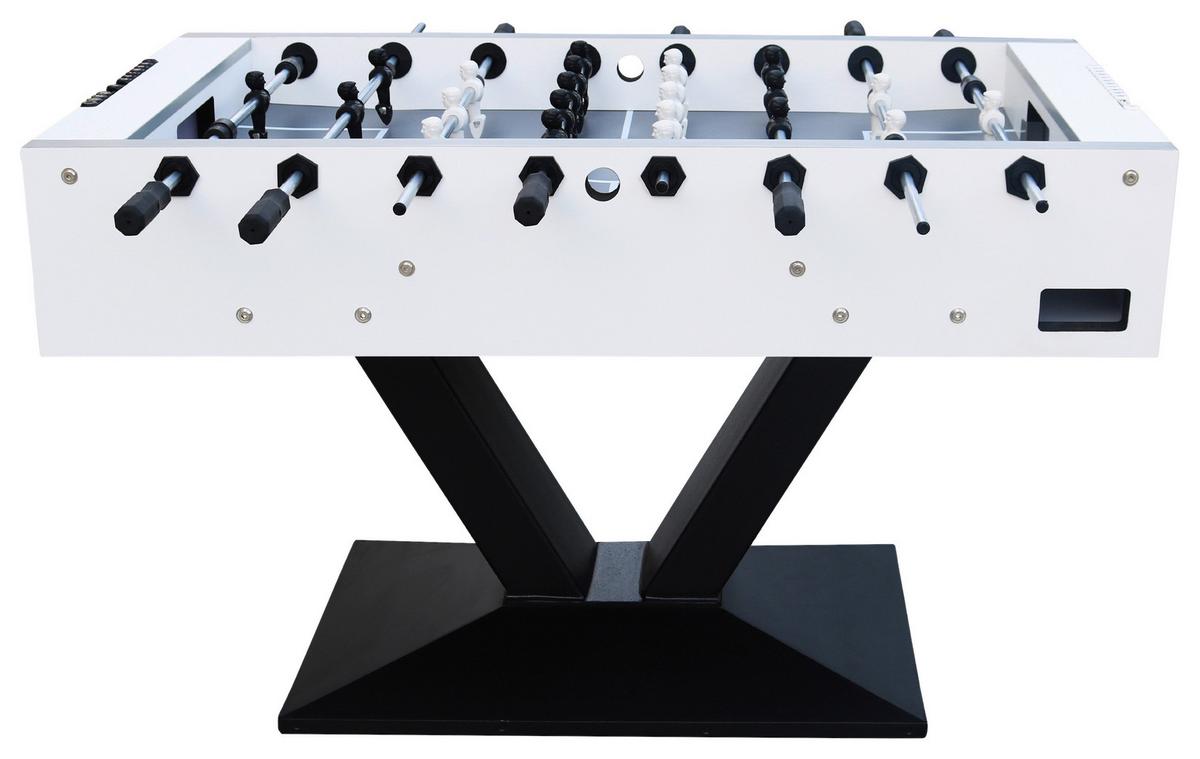 Tischfußball Worldcup Premium Pro Holz/Metall Schwarz/Weiß - Schwarz/Weiß, KONVENTIONELL, Holz/Metall (76/90/144cm) - Ambia Garden