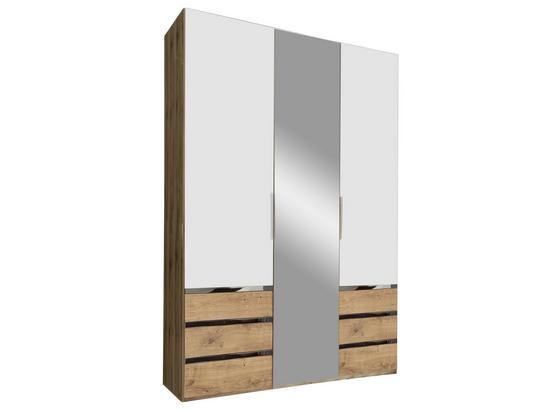 Drehtürenschrank mit Spiegel 150cm Level 36a, Eichendekor - Eichefarben/Weiß, MODERN, Glas/Holzwerkstoff (150cm) Drehtürenschrank mit Spiegel 150cm Level 36a, Eichendekor - Eichefarben/Weiß, MODERN, Glas/Holzwerkstoff (150cm)