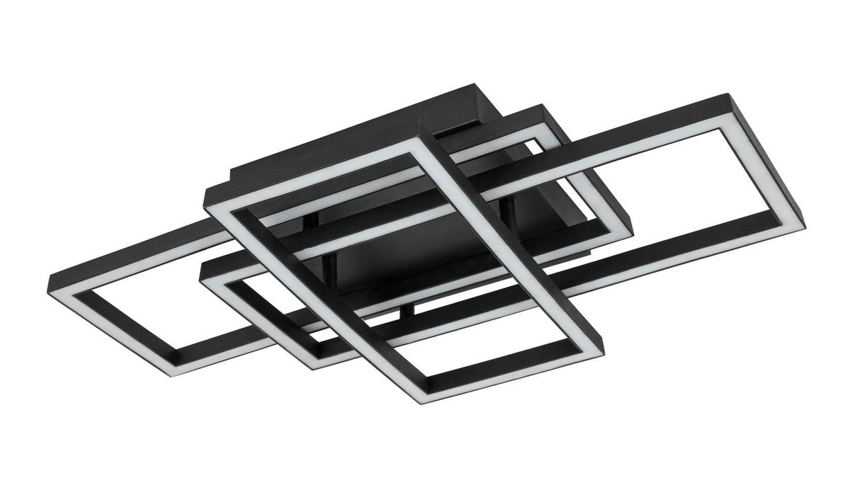 Led Mennyezeti Lámpa Savi - krómszínű/fekete, Modern, műanyag/fém (58/36/9,1cm) - Luca Bessoni