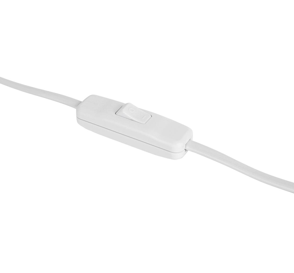 STOLNÁ LAMPA STOIU - biela, Modern, kov/textil (14/24,5cm) - Mömax