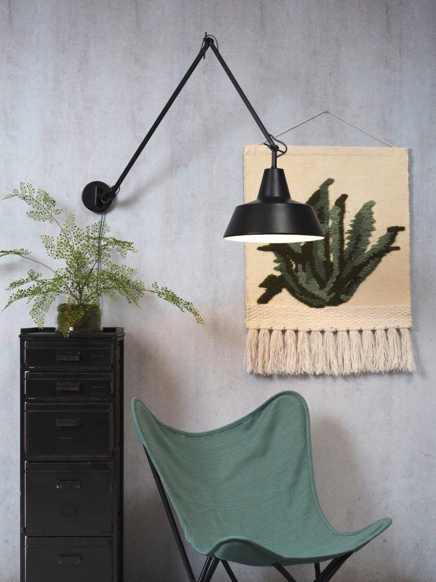 Wandleuchte Chicago 1-Flammig verstellbare Arme - Schwarz, Design, Metall (36/130cm) - It's about Romi